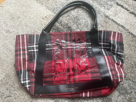 Victoria's Secret Tote Bag Plaid Red Used