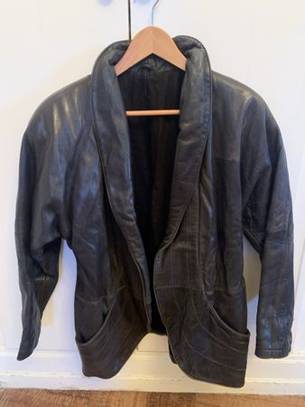 Veste cuir vintage Gianni Versace
