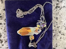 Vendo collana argento con ciondolo Swarovski
