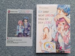Ich darf nicht sagen, dass ich dich liebe 1 Manga + SNS-Card