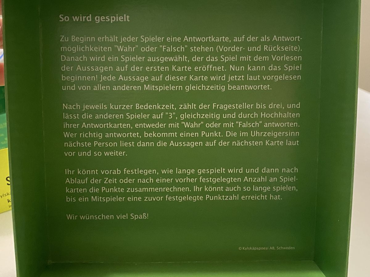 Giochi: Klugscheisser - Edition Wahr oder Falsch – Usato da Bern venduto da demalla 2
