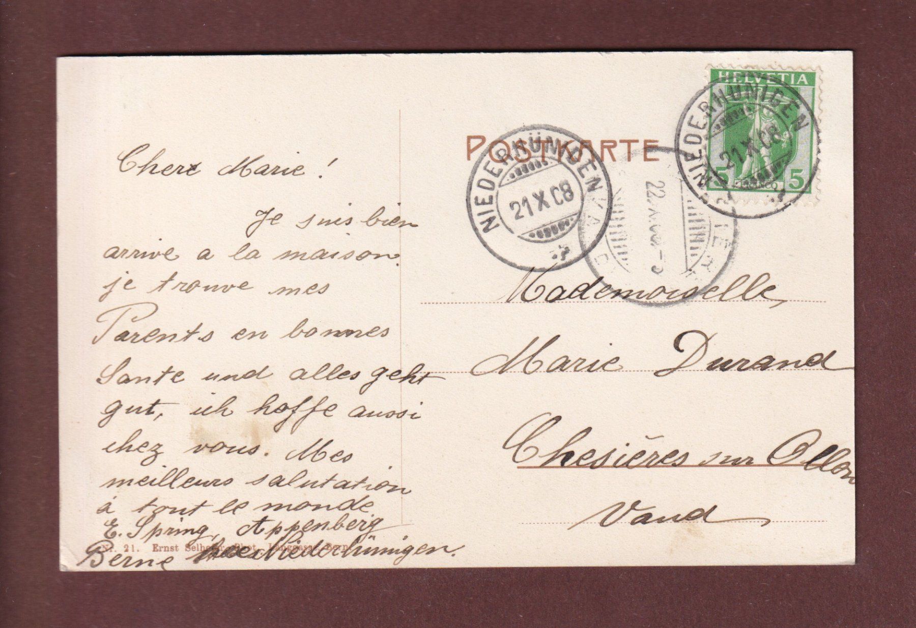 Cartes postales: BERN - Kirchenfeldbrücke - Bundeshaus - 1908 – D'occasion à Pully par nicecards-shop 1