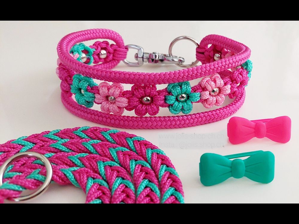Hunde Halsband Hundehalsband Blumen Flower NEU Neu Und 