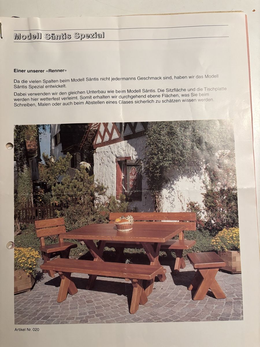 Set de table et chaises: Rustikale Gartensitzgruppe – D'occasion à Biel/Bienne par sab_9mvr 4