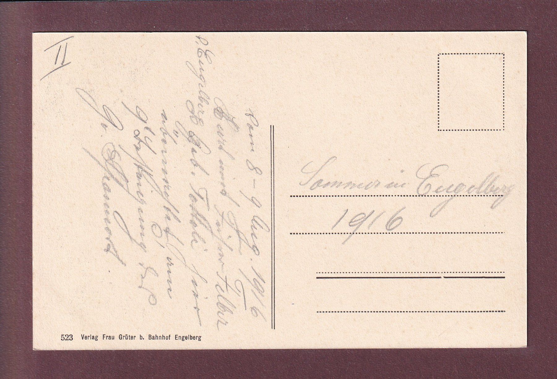 Cartes postales: SPANNORTHÜTTE - 1916 – D'occasion à Pully par nicecards 1