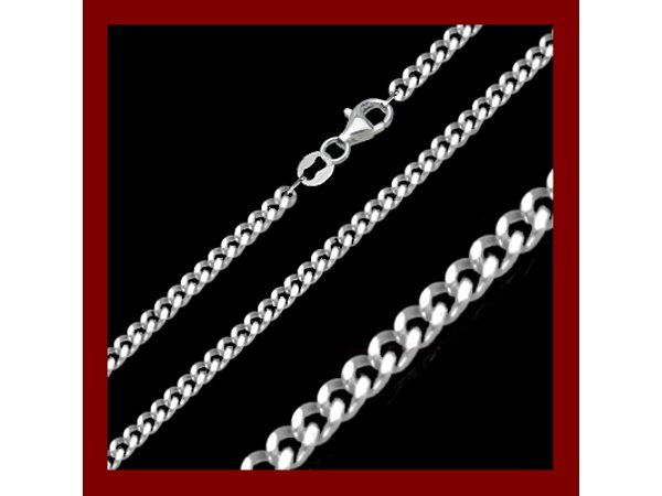 Catenine: 45cm massive Panzerkette 2.1mm Silber 925 – Nuovo e nell'imballaggio originale da Illnau venduto da Demoniac