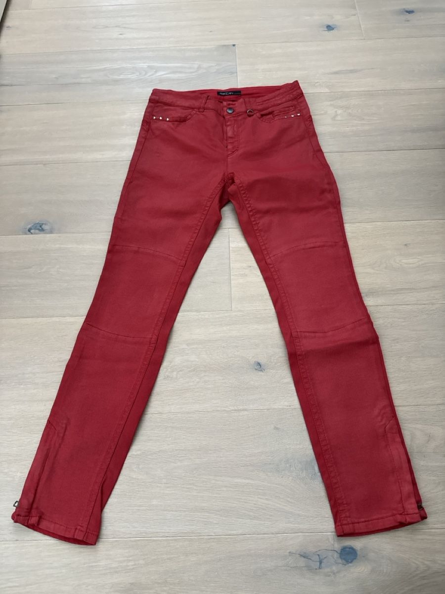 Marc Cain Pantaloni: Marc Cain Hose, Rot, Gr. N3, neu! – Nuovo (secondo la descrizione) da Wittinsburg venduto da redrose296