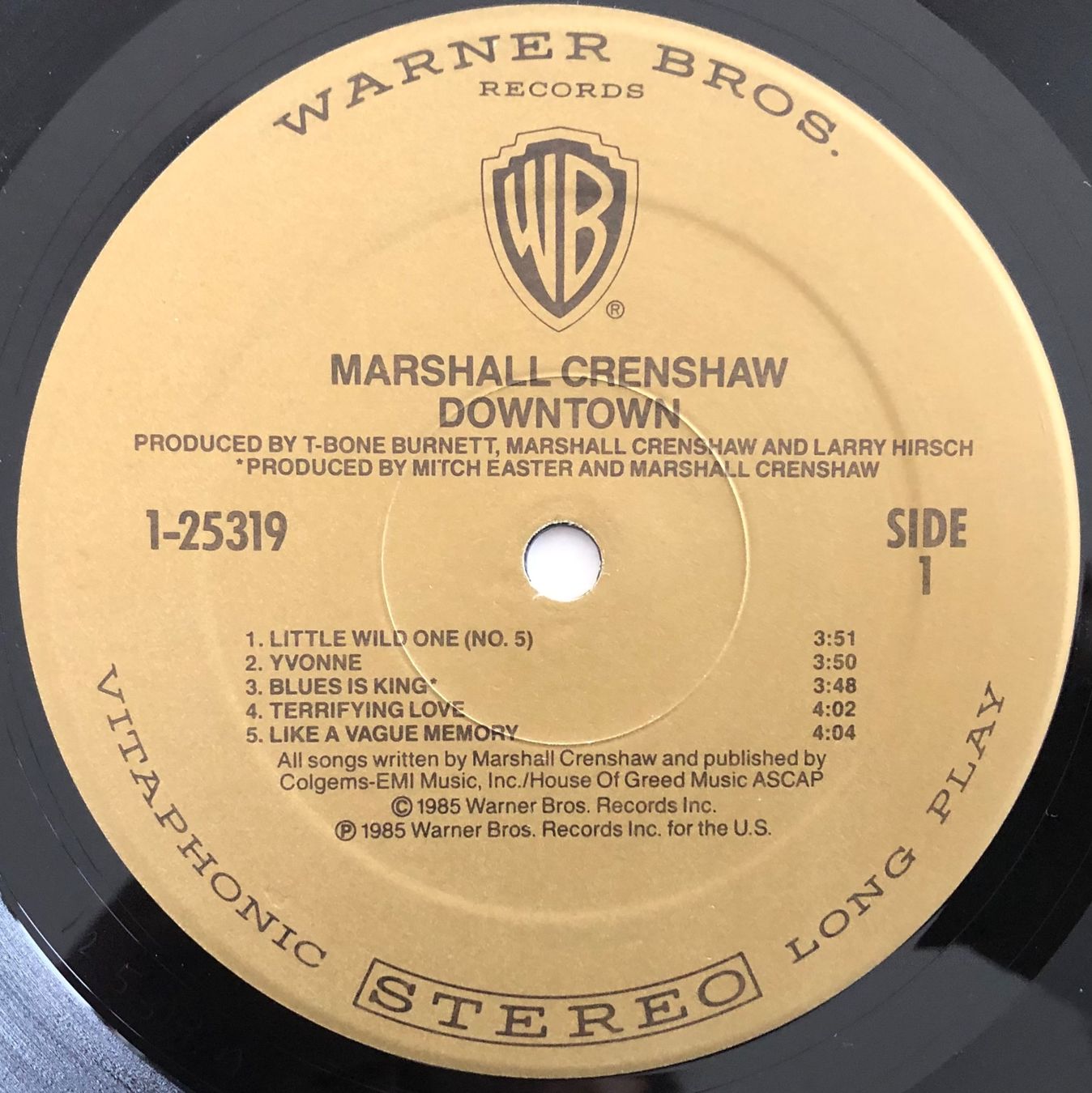 Schallplatten: MARSHALL CRENSHAW - DOWNTOWN – Gebraucht aus Poliez-Pittet von Newtown-Records 3