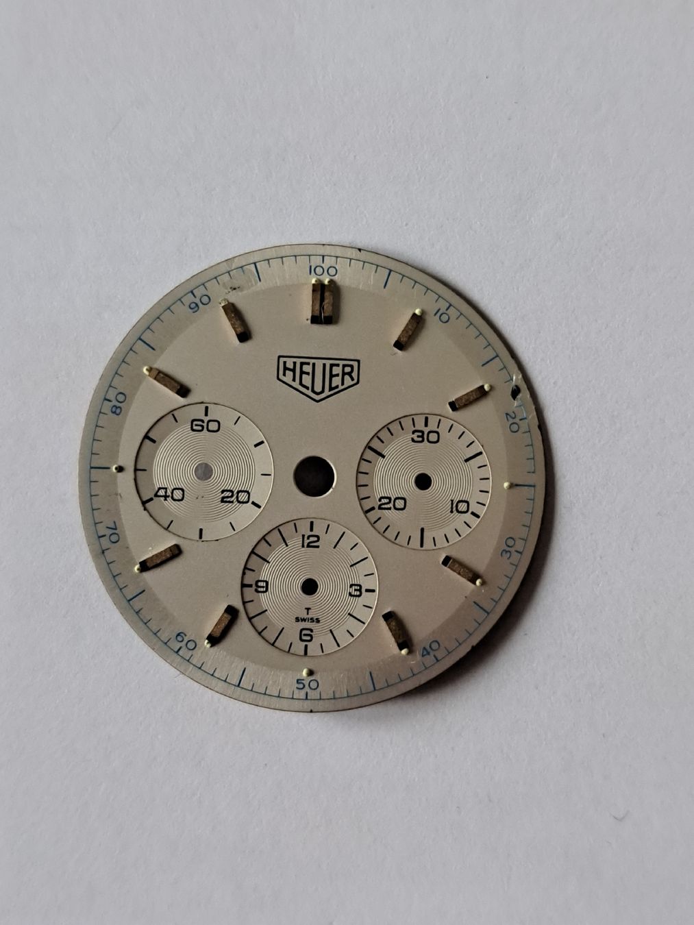 Tag Heuer Uhren: Cadran Heuer Chronograph Dial Zifferblatt – Gebraucht aus Le Locle von Lapidary.Duc