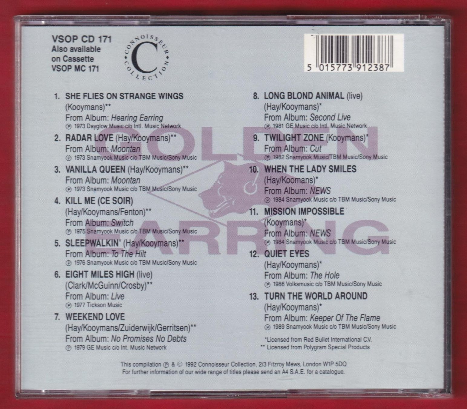 CD: Golden Earring - Best Of (CD) – Usato da Zürich venduto da Pfluftl2000 1
