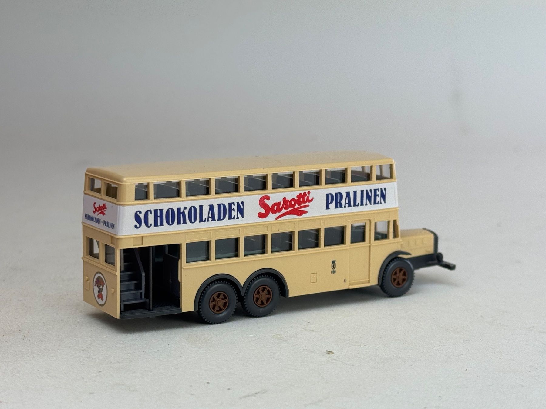 Wiking Modellini d'auto: EB- Wiking Berliner Doppeldecker Bus Sarotti – Usato da Elm venduto da Wikmtz 1