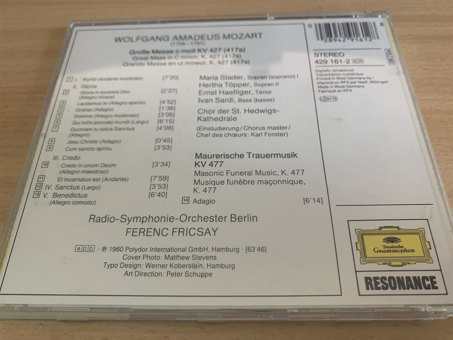 CD: Mozart - Grosse Messe C-moll – Usato da Rikon im Tösstal venduto da Alpenmutz 1