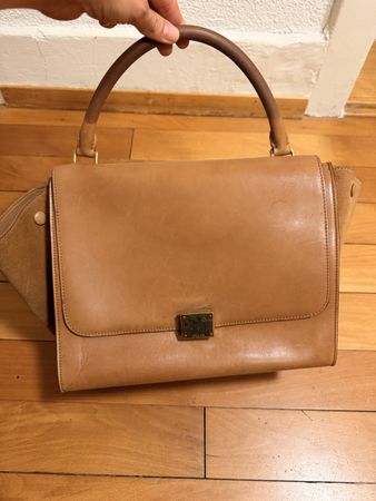 Original CELINE Trapeze Bag – Edles Camel/Cognac-Leder 