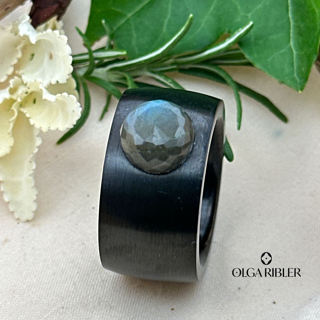 Olga Ribler Ringe: Edelstahlring mit Labradorit, Gr. 60 – Neu (gemäss Beschreibung) aus Luzern von MonikaS03 4