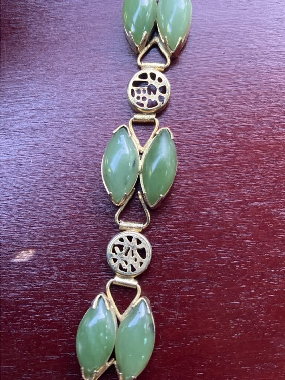 goldfarbenes-armband-vergoldet-mit-jade-steinen-gebraucht-in-muralto