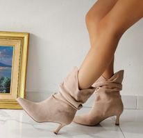 Damen Stiefelette in beige, Grösse 36