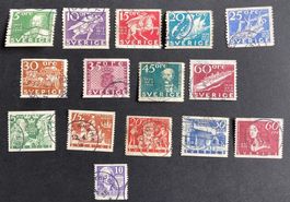 Lot Schweden (1932-1938), 30 Werte #