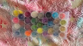 Glitzer Set 36 Farben Bastelbedarf Nagellack NEU