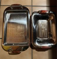 2x Plateaux élégants vintage avec poignées