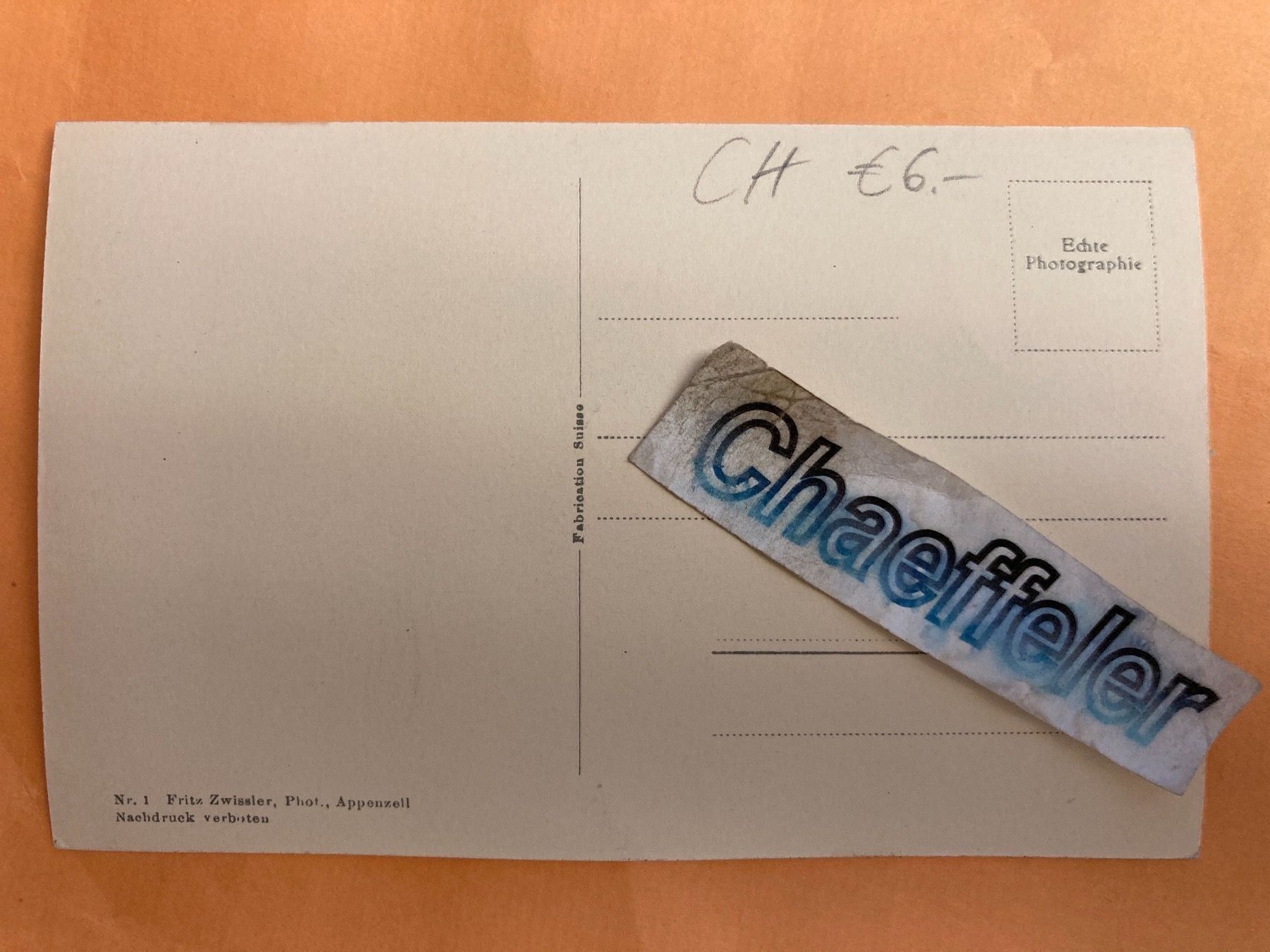 Cartoline postali: Rest. Schwägalp, Talstation der – Usato da Zürich venduto da Chaeffeler 1