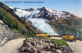 Grimsel-Strasse  VS  -  Postauto's / Rhonegletscher  um 1937