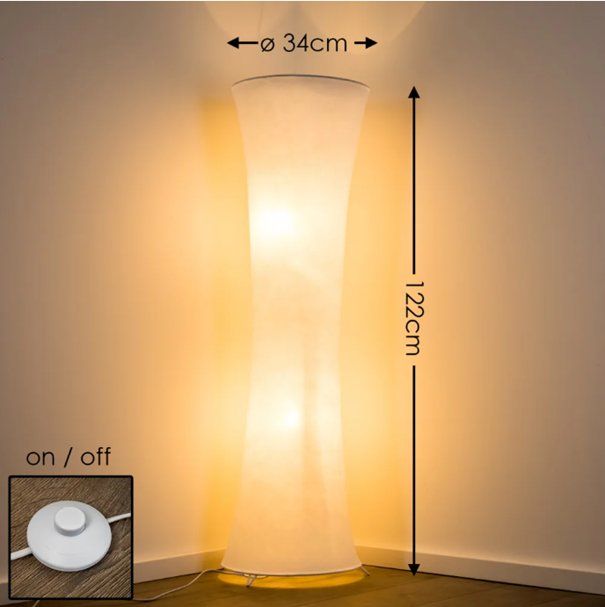 Lampade: Stehlampe weiss, zylinderförmig, textil – Nuovo e nell'imballaggio originale da Wilen (Sarnen) venduto da brumei99 2