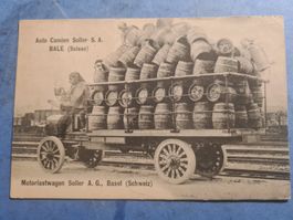 MOTORLASTWAGEN SOLLER AG 1909 BASEL CARTE VINTAGE