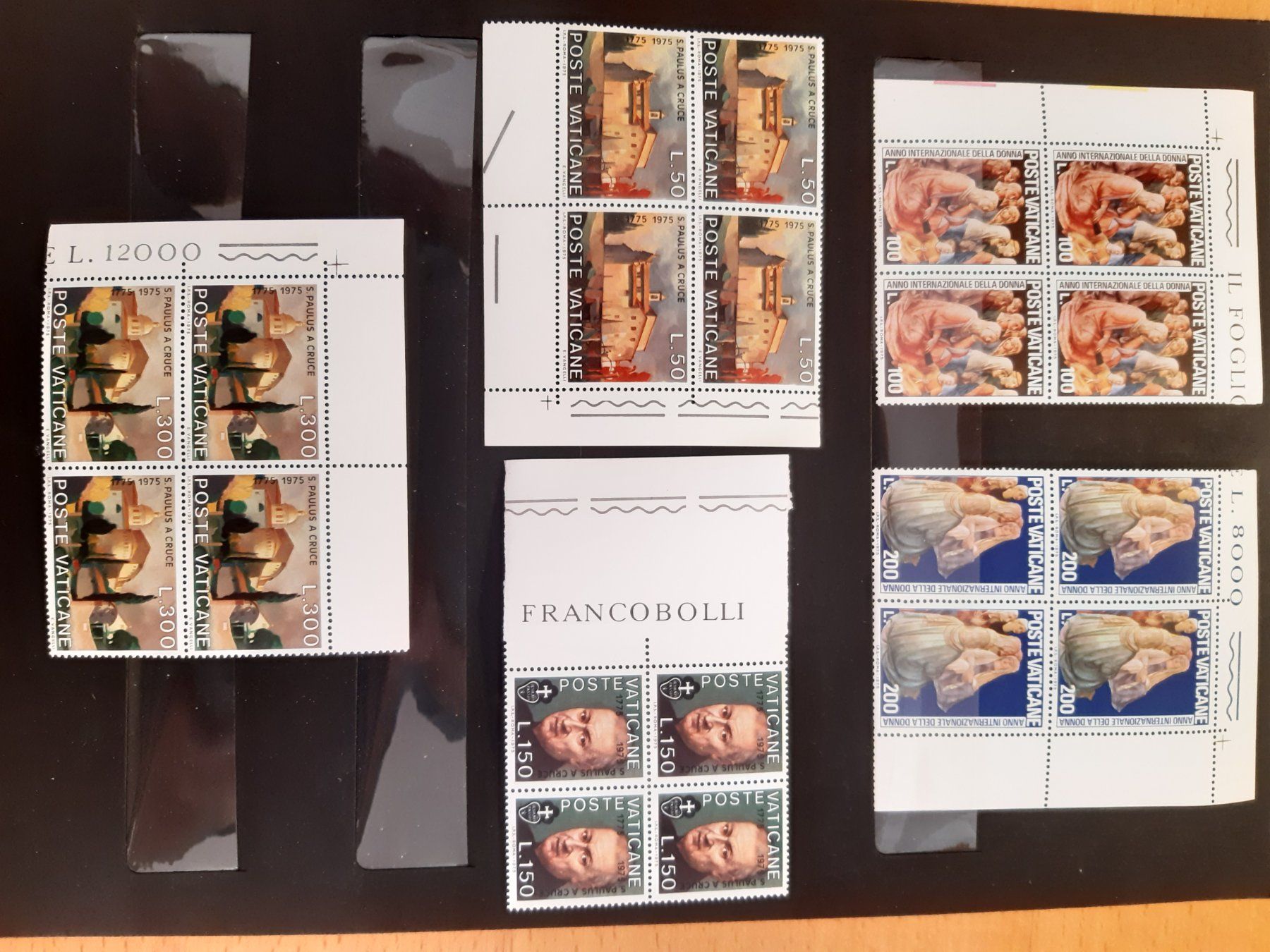 Tutti i francobolli: Vatikan 4er Blocks** 1975-76 – Nuovo (secondo la descrizione) da Confignon venduto da Alfda2000 2