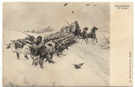SCHLITTENFAHRT (R. Koller) Pferde und Ochsen
