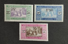 Senegal/Frankreich 1924-27, Ovpt. ungestempelte