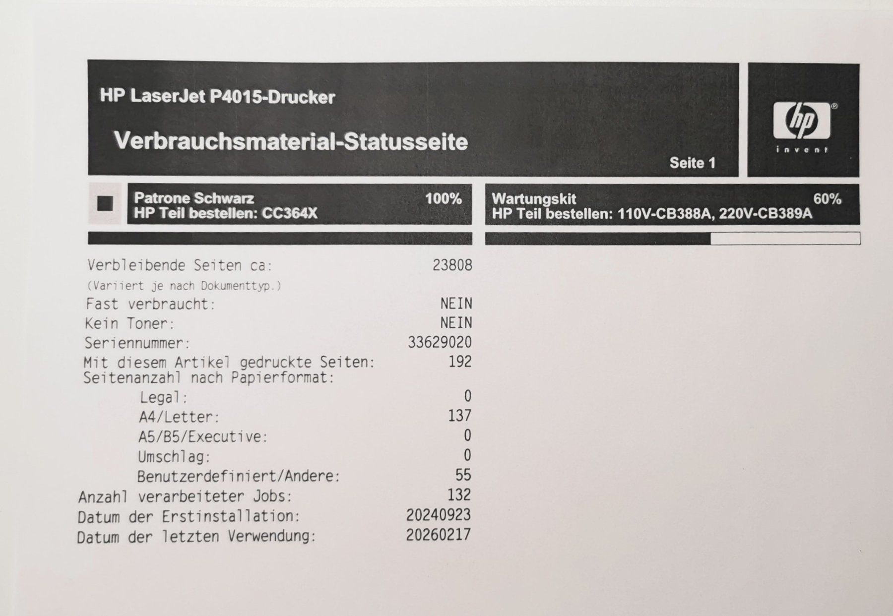 Stampanti: HP Laserjet P4015dn – Usato da Oberwangen b. Bern venduto da Vittorio0 1