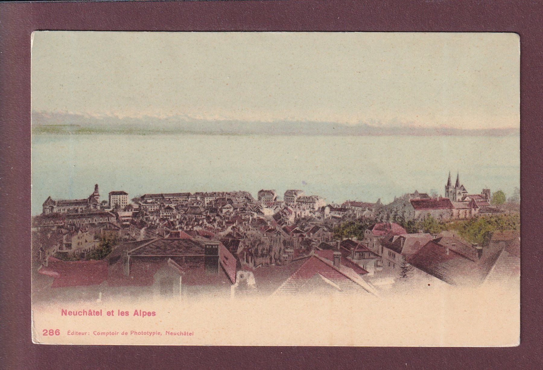 Ansichtskarten: NEUCHÂTEL et les Alpes - CPN – Gebraucht aus Pully von nicecards