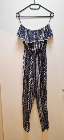 Kays Jumpsuit, Sommerlich, Grösse S, Blau/Weiss gemustert
