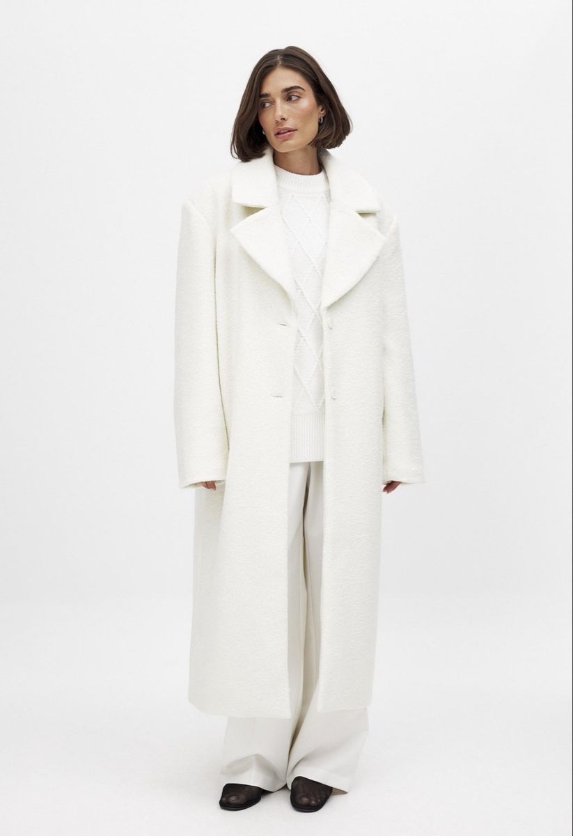 Na-kd Mäntel: Nakd Long Structured Coat - Gr. 36 Off White - neu – Neu (gemäss Beschreibung) aus Lachen SZ von ali_5xw5