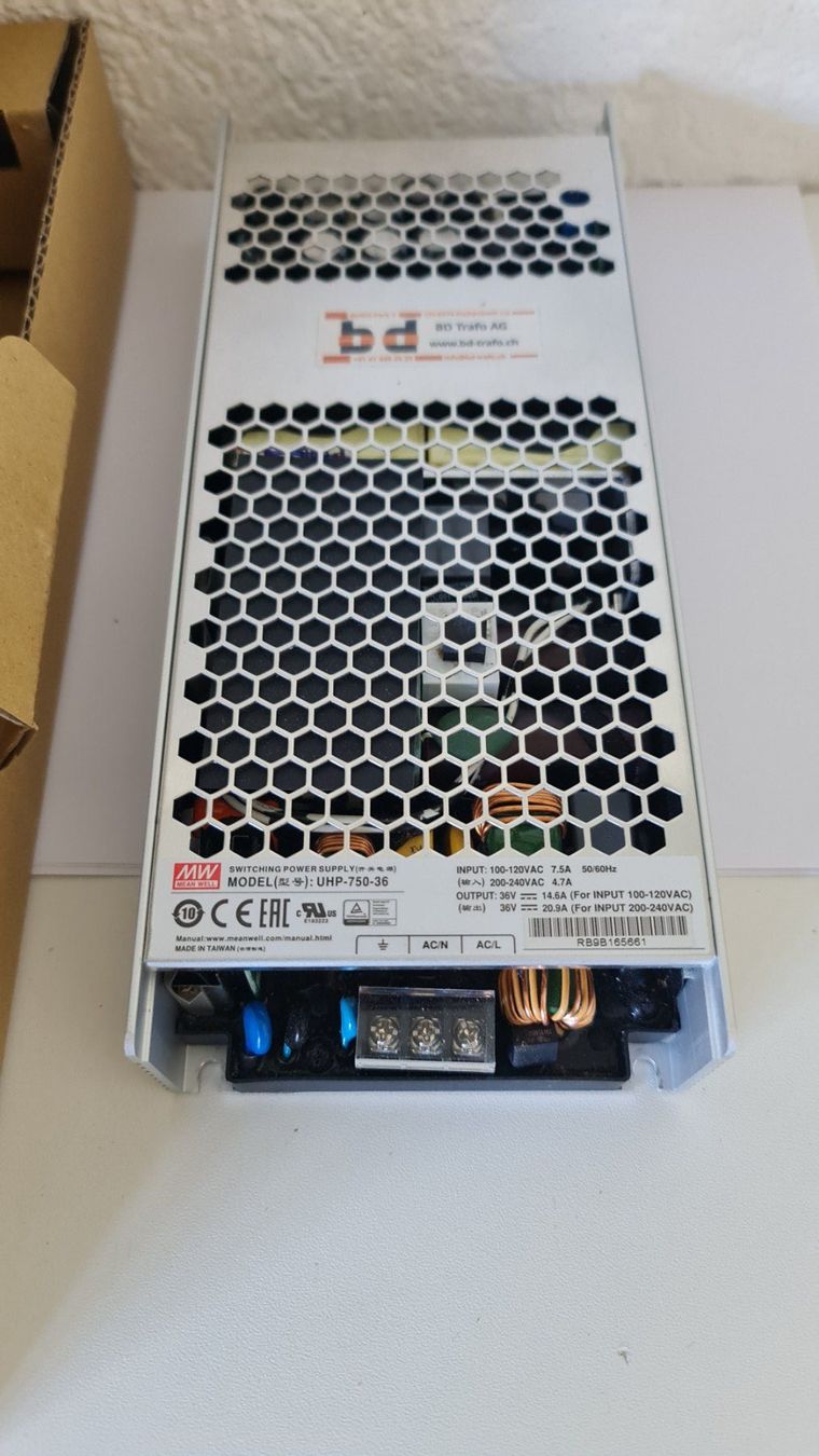 Componenti elettronici: 750W Netzteil 36V/20.9A – Nuovo e nell'imballaggio originale da Meiringen venduto da Logia