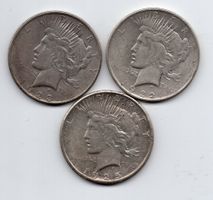 (1240) USA, 3 x Dollar, 1922-23-25, vz