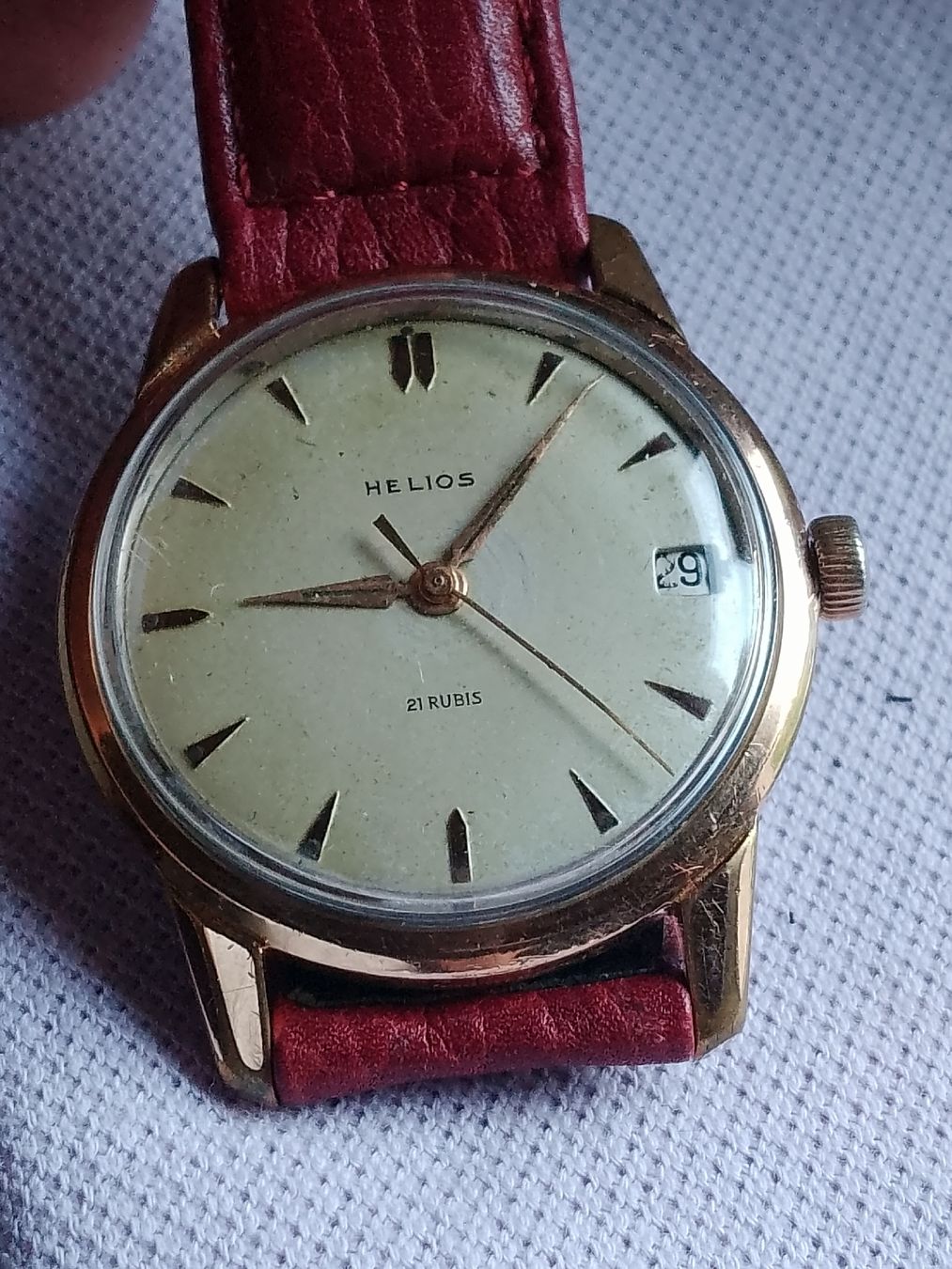 Uhren: Helios Handaufzug 34 mm läuft  – Gebraucht aus Agno von sam2608