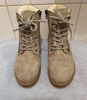 Bottines fourrées Rieker grises à lacets et fermeture