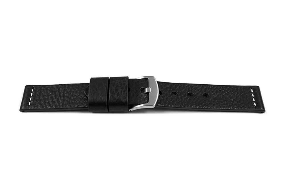 Bracciali & Braccialetti: Uhrenarmband Ranger massives Kalbsleder 24mm schwarz – Nuovo e nell'imballaggio originale da Wittenbach venduto da uhrenzubehoer24 2