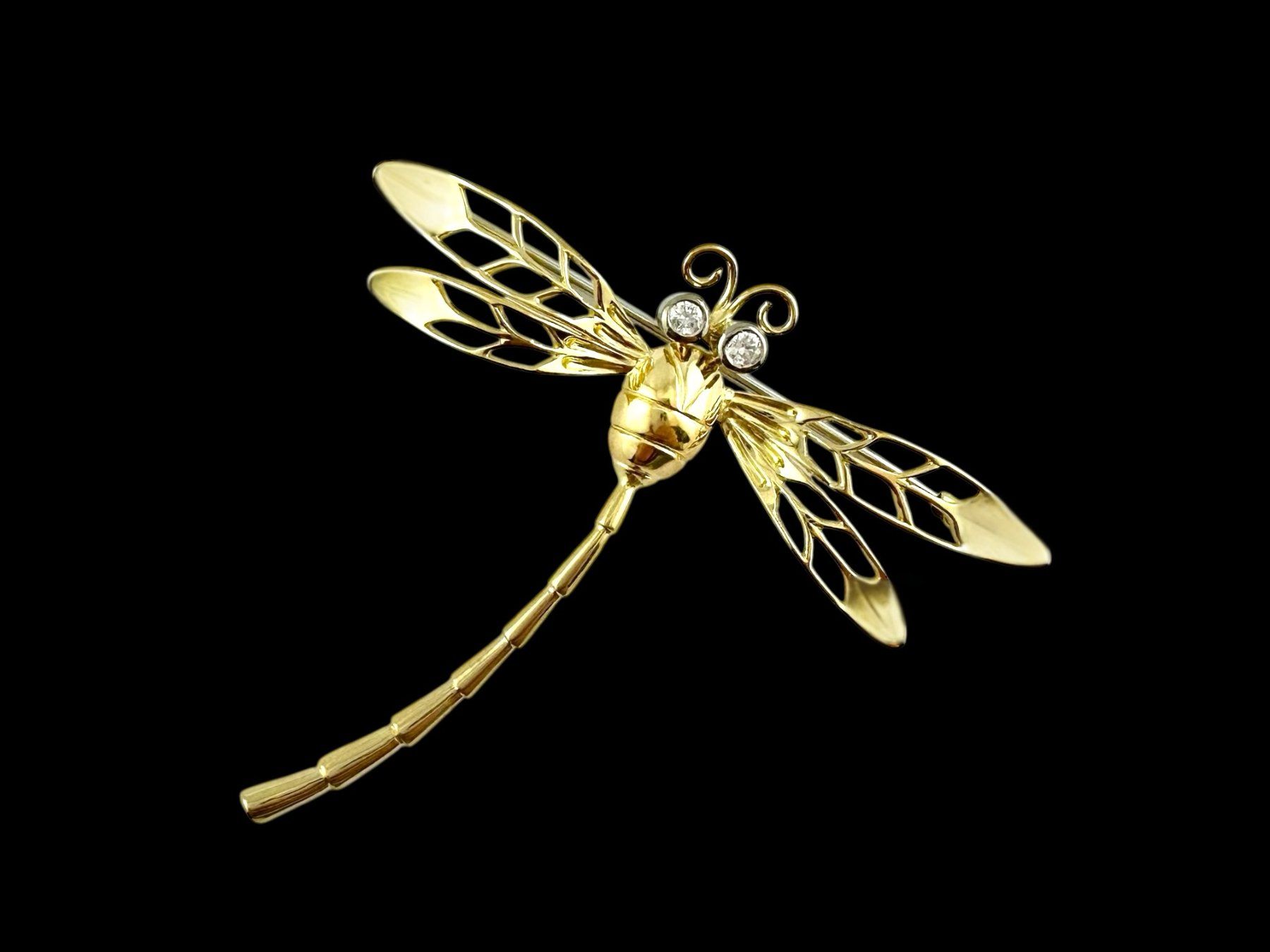 Spille & Fermagli: Elegante Libellen - Brosche mit Brillanten – Usato da Zuzwil SG venduto da artimmo 5