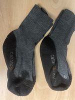 2 Camano Trekking Socken, Gr.31/34, Grau/Schwarz
