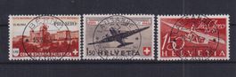 Flugpost drei mal ET. Voll-Stempel !