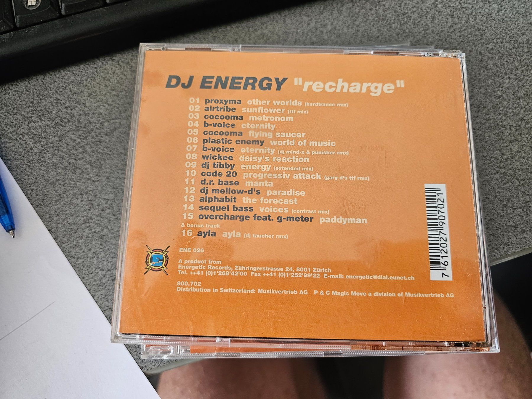 CD: DJ Energy-recharge/streeparade – Usato da Bremgarten AG venduto da musiccollector 1