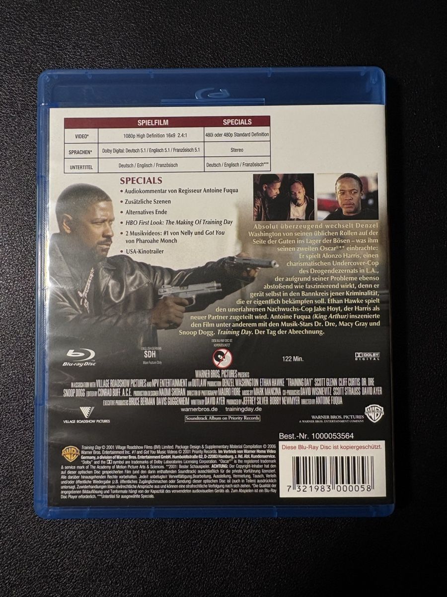 Tutti i DVDs: Training Day – Blu-ray – Usato da Winterthur venduto da Bruce_Wayne_22 1