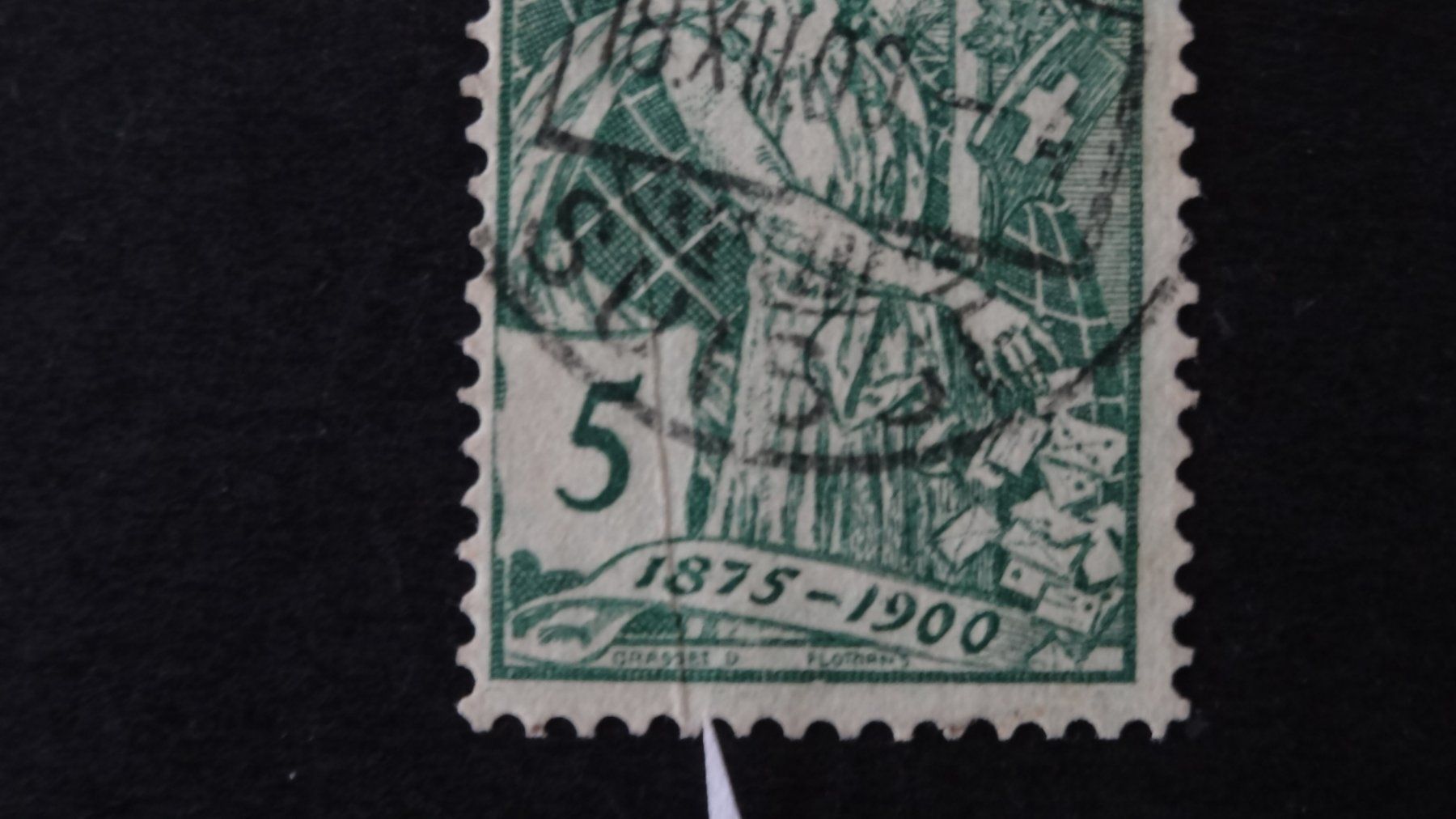 Alle Briefmarken: senkrechte Quetschfalte SBK 77B   16 – Gebraucht aus Anwil von zuggi57 1