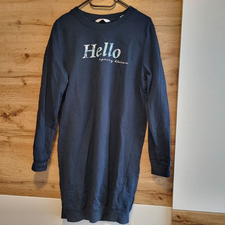  Damen Sweatshirtkleid Gr. S, blau, Hello, Frühling! 1