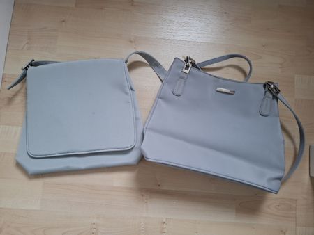 2 graue Handtaschen,  Versand auch möglich