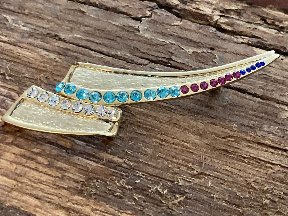 Broche Vintage étoile Multicolore En Strass - Il Manque Un Strass Grenat (occasion)