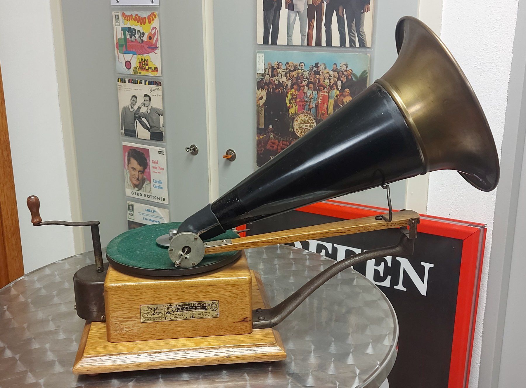Giradischi: Berliner Schwenkarm Grammophon – Usato da Herzogenbuchsee venduto da phonowelt 1