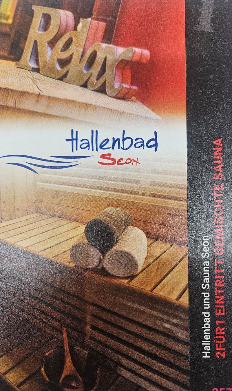 Buoni: Eintritt Sauna gemischt Seon – Nuovo e nell'imballaggio originale da Uezwil venduto da Jasmin_